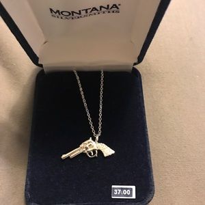 MONTANA Silver Gun necklace....